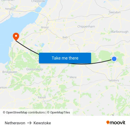 Netheravon to Kewstoke map