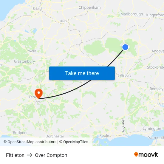 Fittleton to Over Compton map