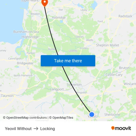 Yeovil Without to Locking map