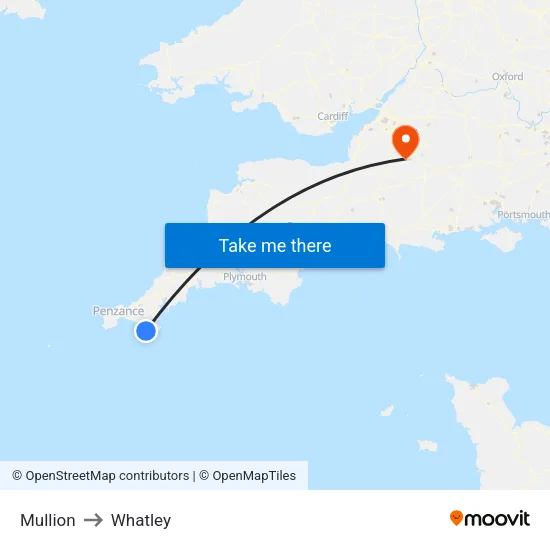 Mullion to Whatley map