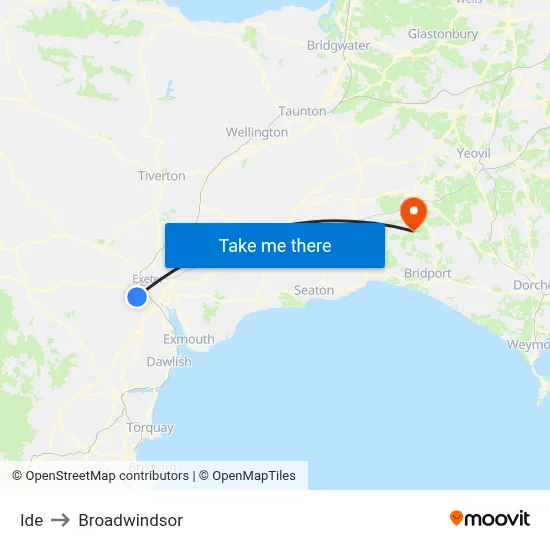 Ide to Broadwindsor map
