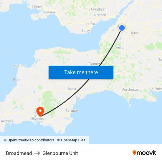 Broadmead to Glenbourne Unit map