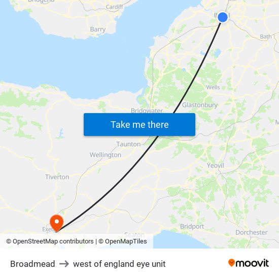 Broadmead to west of england eye unit map