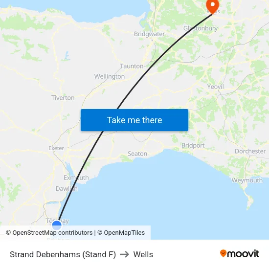Torwood Street to Wells map