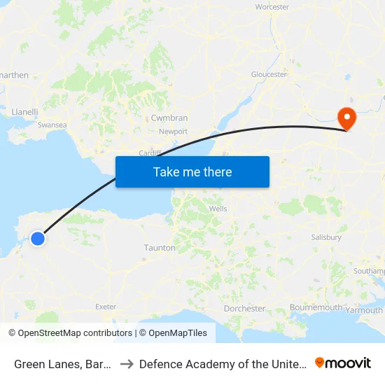Green Lanes to Defence Academy of the United Kingdom map