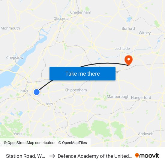 Station Road, Warmley to Defence Academy of the United Kingdom map