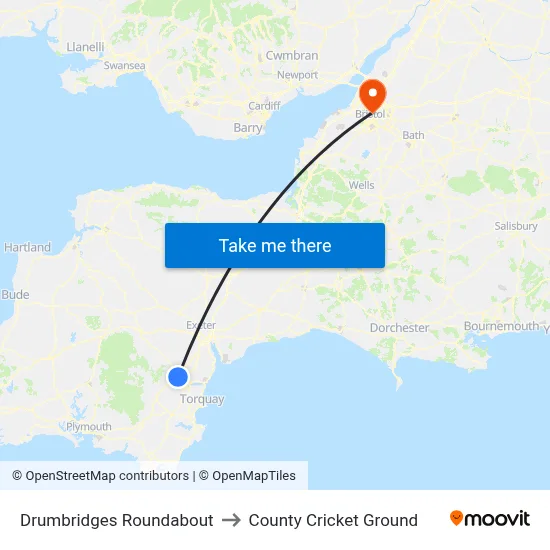 Drumbridges Roundabout to County Cricket Ground map