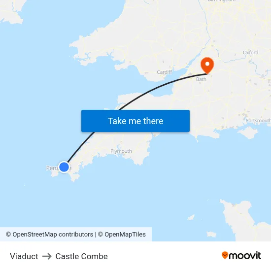 Viaduct to Castle Combe map