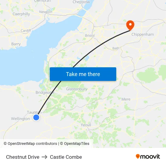 Chestnut Drive to Castle Combe map