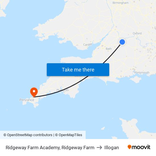 Ridgeway Farm Academy, Ridgeway Farm to Illogan map