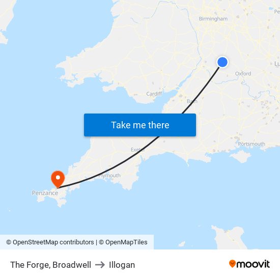 The Forge, Broadwell to Illogan map