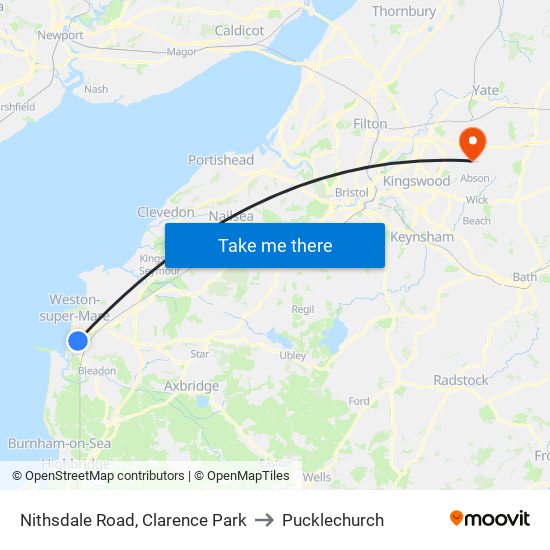 Nithsdale Road, Clarence Park to Pucklechurch map