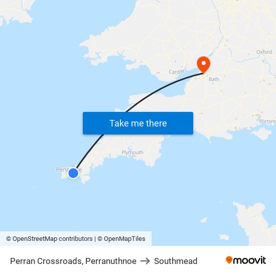 Perran Crossroads, Perranuthnoe to Southmead map
