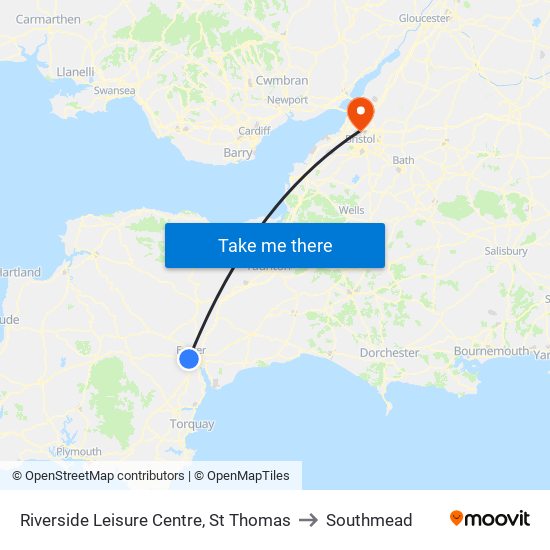 Riverside Leisure Centre, St Thomas to Southmead map