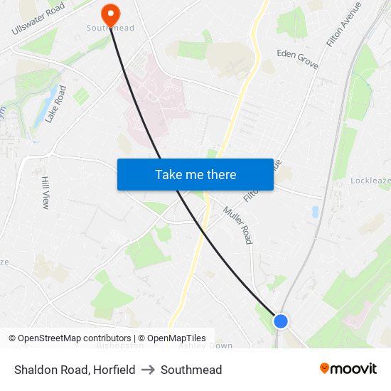 Shaldon Road, Horfield to Southmead map