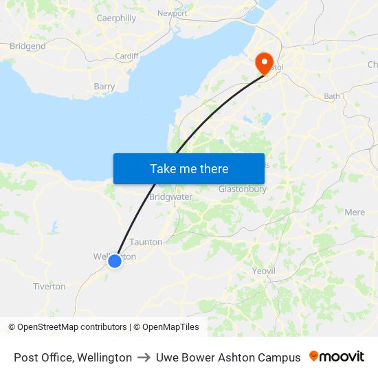 Post Office, Wellington to Uwe Bower Ashton Campus map