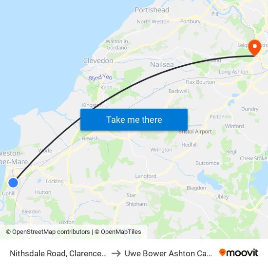 Nithsdale Road, Clarence Park to Uwe Bower Ashton Campus map