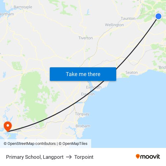 Primary School, Langport to Torpoint map