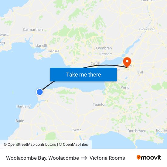 Woolacombe Bay, Woolacombe to Victoria Rooms map