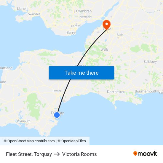 Fleet Street, Torquay to Victoria Rooms map