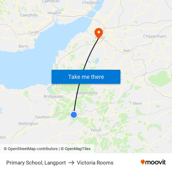 Primary School, Langport to Victoria Rooms map