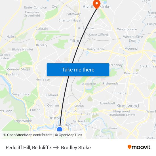 Redcliff Hill, Redcliffe to Bradley Stoke map