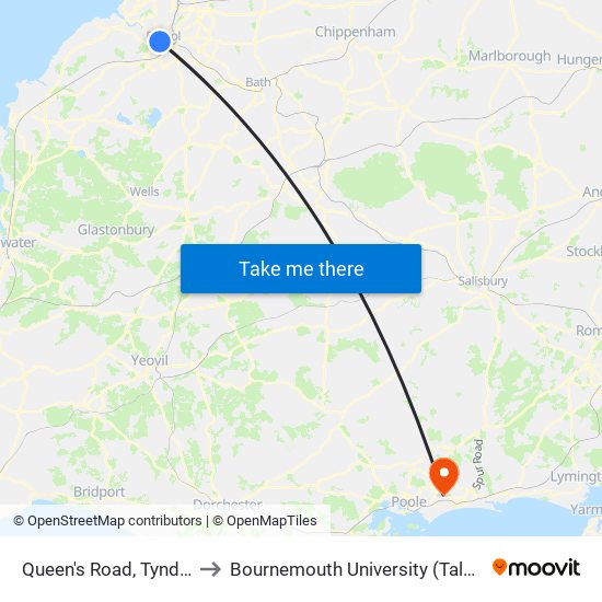 Queen's Road, Tyndalls Park to Bournemouth University (Talbot Campus) map