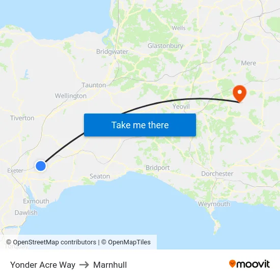 Yonder Acre Way to Marnhull map