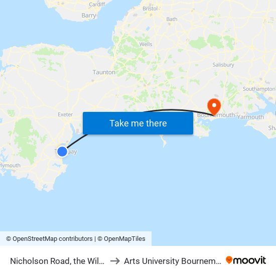 Nicholson Road, the Willows to Arts University Bournemouth map