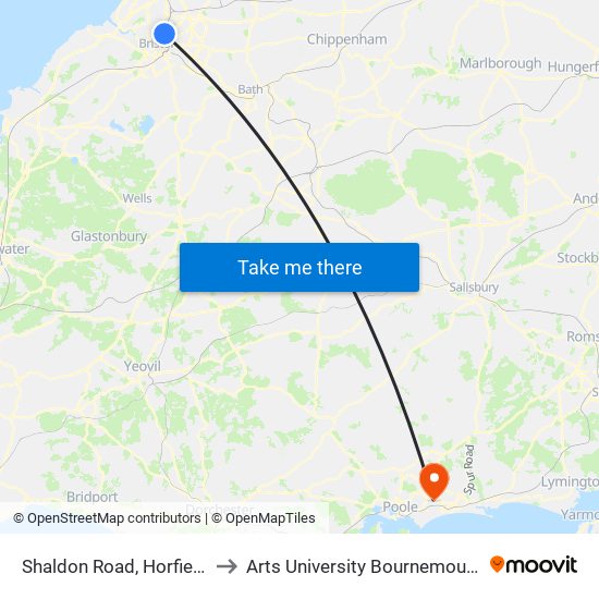 Shaldon Road, Horfield to Arts University Bournemouth map