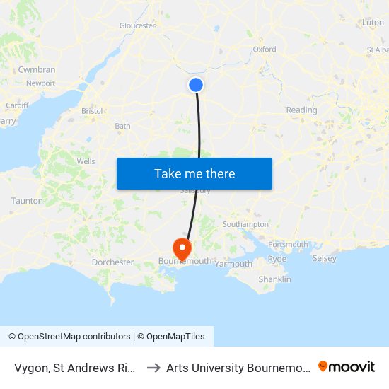 Vygon, St Andrews Ridge to Arts University Bournemouth map