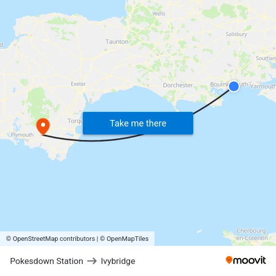 Pokesdown Station to Ivybridge map