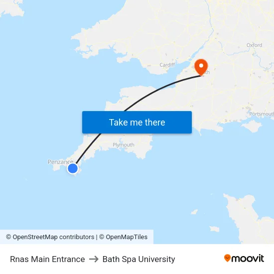 Rnas Main Entrance to Bath Spa University map