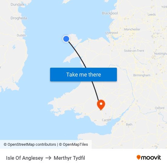 Isle Of Anglesey to Isle Of Anglesey map