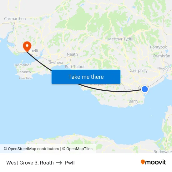 West Grove 3, Roath to Pwll map