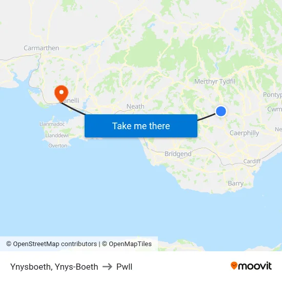 Ynysboeth, Ynys-Boeth to Pwll map