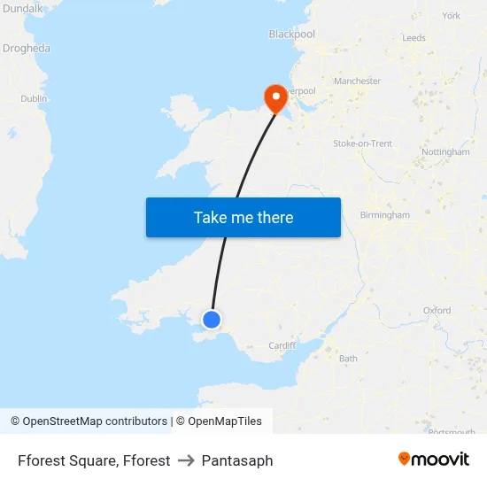Fforest Square, Fforest to Pantasaph map