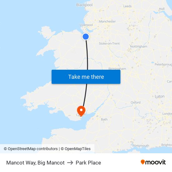 Mancot Way, Big Mancot to Park Place map