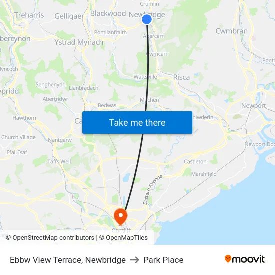 Ebbw View Terrace, Newbridge to Park Place map