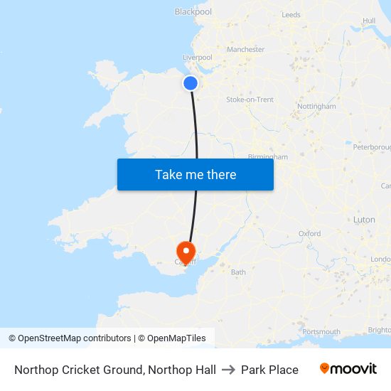 Northop Cricket Ground, Northop Hall to Park Place map