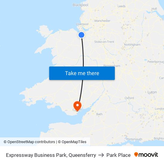 Expressway Business Park, Queensferry to Park Place map