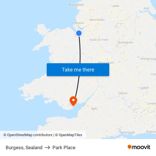 Burgess, Sealand to Park Place map