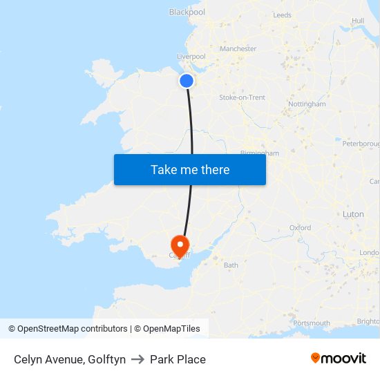 Celyn Avenue, Golftyn to Park Place map