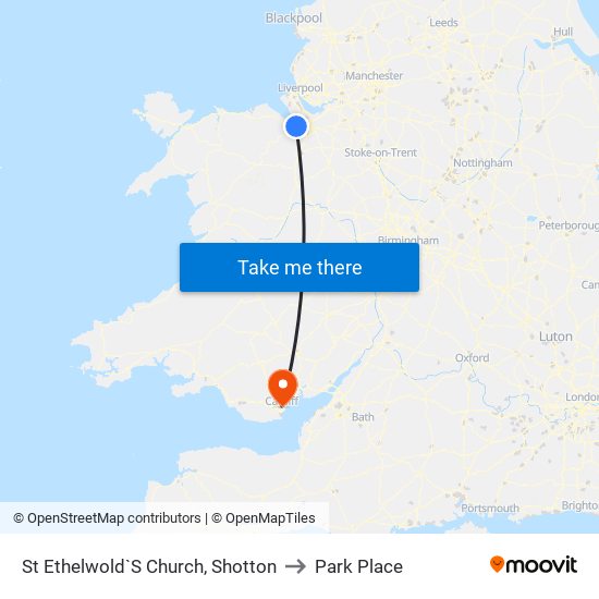 St Ethelwold`S Church, Shotton to Park Place map
