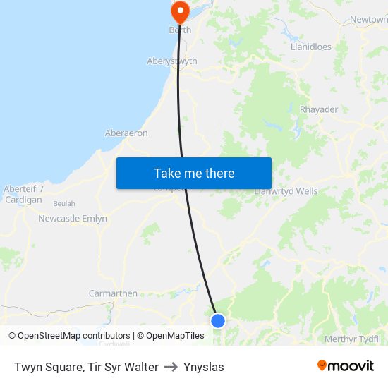 Twyn Square, Tir Syr Walter to Ynyslas map