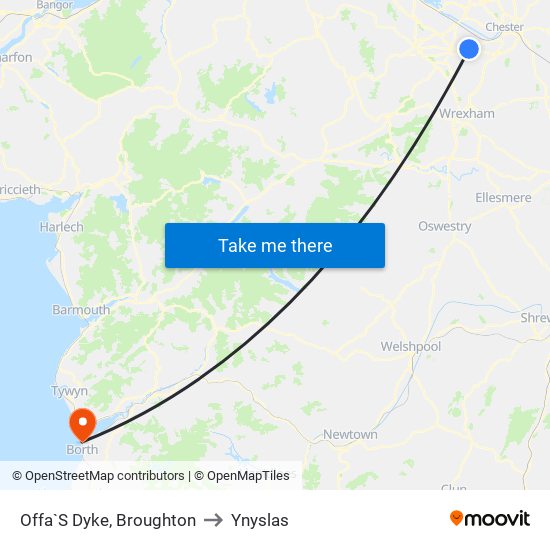 Offa`S Dyke, Broughton to Ynyslas map