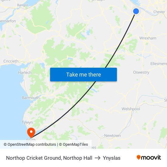 Northop Cricket Ground, Northop Hall to Ynyslas map