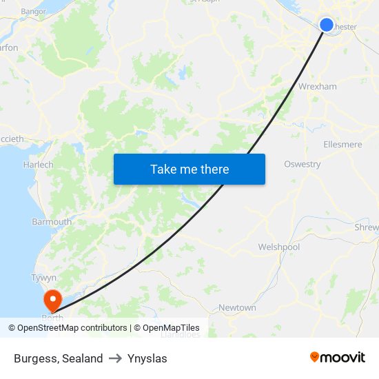 Burgess, Sealand to Ynyslas map