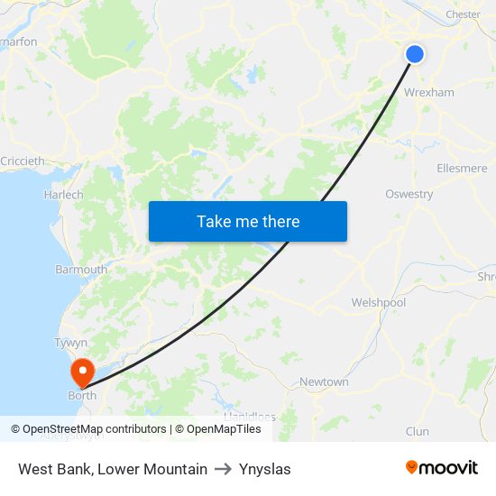 West Bank, Lower Mountain to Ynyslas map