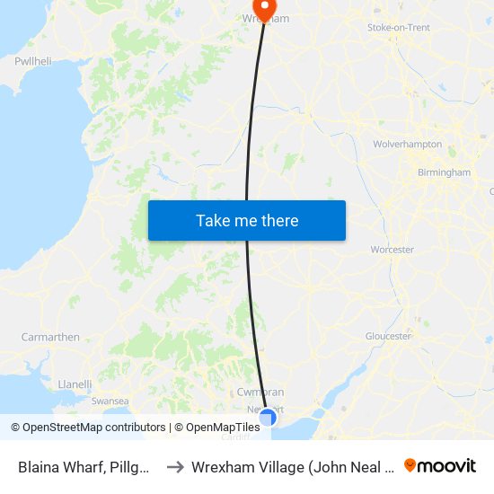 Blaina Wharf, Pillgwenlly to Wrexham Village (John Neal Block) map